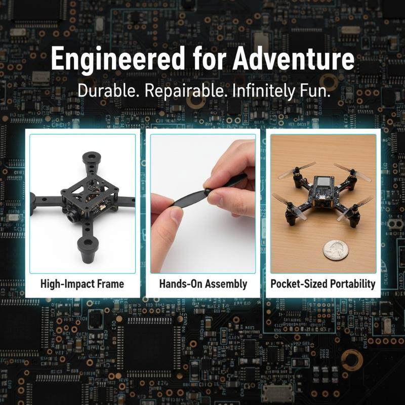 E1 ESP32 Open‑Source Mini Dron - Drone Kit Parts Included ulasan dan harga